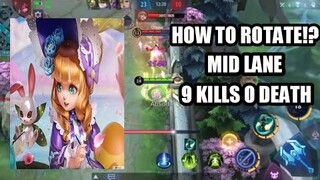 rotation pag mid lane ka using Chang'e (partida nerf chang'e)