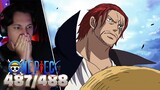 SHANKS ENTERS MARINEFORD | One Piece Episode 487-488 Reaction