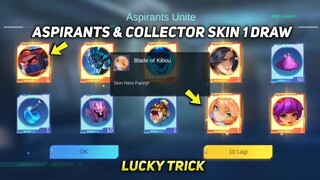 ASPIRANTS SKINS DRAW | TRICK TO GET GUARANTEED COLLECTOR OR ASPITANTS SKIN MLBB