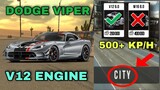 dodge viper 👉best gearbox | v12 engine | car parking multiplayer v4.8.6 new update