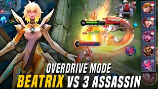 BEATRIX dilock 3 ASSASSIN!! | Overdrive Mode Mobile Legends: Bang Bang