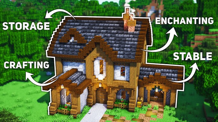 Minecraft: Large Farmhouse Tutorial (how to build)
