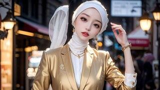 AI Hijab Lookbook, WOMAN IN SUIT CH 1