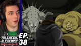 SCAR VS. KIMBLEE'S CHIMERAS!! | Fullmetal Alchemist: Brotherhood Episode 38 REACTION