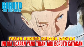 TERUNGKAP UCAPAN YANG TIDAK JADI BORUTO KATAKAN KEPADA SARADA❗BORUTO TWO BLUE VORTEX❗