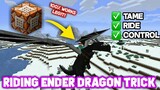 How to Ride an Ender Dragon 🐉 in Minecraft using Command Block