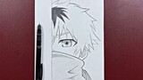 Easy sketch | how to draw anime boy wearing face mask step-by-step