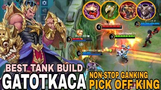 Gatotkaca MVP Gameplay, Non-Stop Ganking - Best Build for Tank/Roaming ~ MLBB