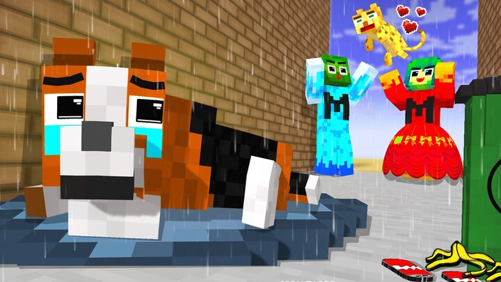Monster School : Zombie x Squid Game HAPPY CAT, BUT POOR DOG... - Minecraft Animation