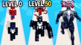 Monster School: Venom Run Rush GamePlay Mobile Game Superhero Max Level LVL - Minecraft Animation