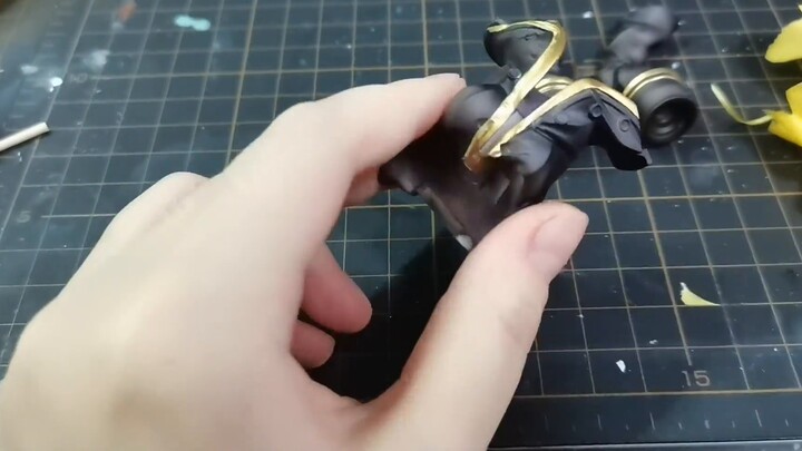 [GK painting process/masking, metallic color hand painting] Secret technique! Lazy masking: leave th