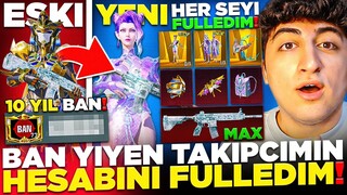 10 YIL BAN YİYEN TAKİPÇİME ULAŞTIM❗ YENİ HESABINA TÜM NİHAİ SETİ VE BUZ M4'ÜNÜ FULLEDİK❗ PUBG Mobile