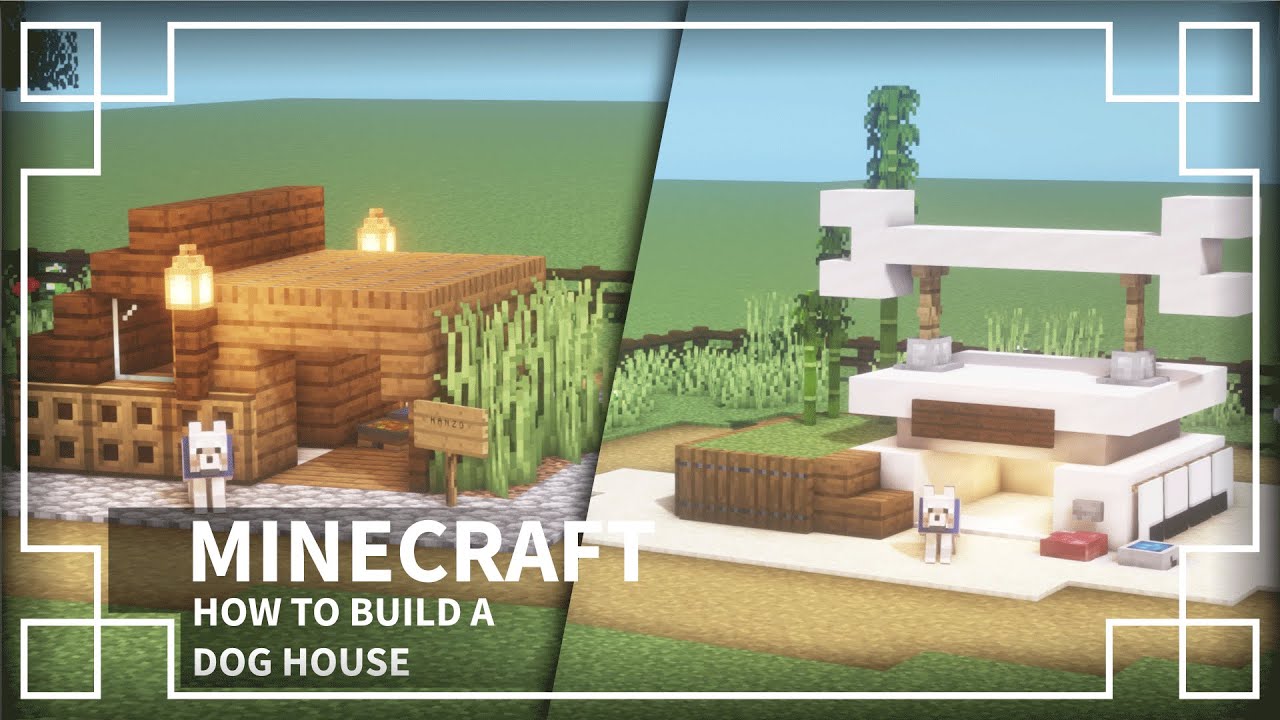 ⚒️[Minecraft Tutorial] : Minecraft How to Make a Dog House | DOG ...