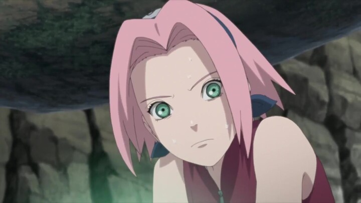 Sasuke opened his eyes and saw that the one who saved him was Sakura when he was a child, and he was