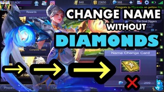 CHANGE NAME WITHOUT DIAMONDS FOR FREE | MOBILE LEGENDS