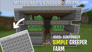 How to Make Creeper Farm in Minecraft Bedrock 1.18 Infinite Gunpowder Farm