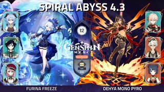 Spiral Abyss 4.2 - Furina Freeze / Dehya Mono Pyro | Genshin Impact