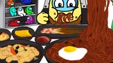 Permainan|Animasi Permainan Among Us: Kuning Kecil Makan Ramen