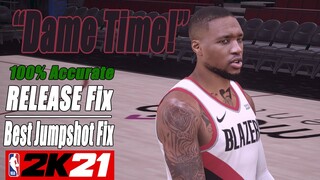 Damian Lillard Jumpshot Best Fix NBA2K21 with Side-by-Side Comparison