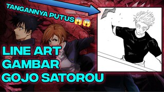 LINE ART GAMBAR ANIME JJK | GOJO SATOROU | TANGANNYA PUTUS😱😱