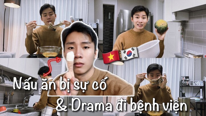 [Du học Hàn Quốc] Nấu ăn gặp tai nạn & Câu chuyện đi BỆNH VIỆN chiều thứ 7 đầy Drama | CƠM DU HỌC