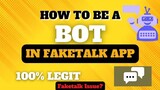 How to be a Bot in Faketalk |Tagalog Tutorial