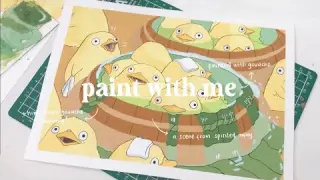 paint with me : a scene from spirited away by studio ghibli + miya himi jelly gouache unboxing🎨