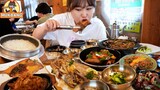 상다리 부러질지도 몰라요..😂 한국인은 밥심 아니겠어요? 한정식 제대로 먹고 왔어요! | 이천 쌀밥, 갈비찜, 보리굴비, 양념게장, 생선구이 | 먹방 Mukbang