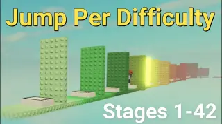 Jump Per Difficulty Chart Obby (All Stages 1-42)