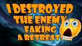 I destroyed the enemy by faking ... See what happens! 😂