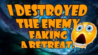 I destroyed the enemy by faking ... See what happens! 😂