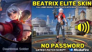 Beatrix Elite Skin Script - Full Lobby Sound & Full Effects | No Password