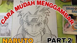 CARA mudah menggambar anime Naruto, video lawas part.2