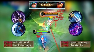 THIS WANWAN "GOD MODE" WITH THIS FULL CRIT BUILD ( Auto Maniac🔥 ) | MLBB