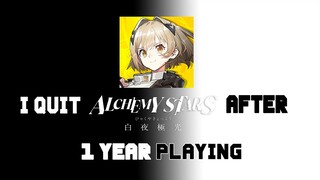 QUIT PLAYING ALCHEMY STARS AFTER 1 YEAR PLAYING