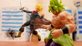DRAGON BALL Stop Motion Action - Broly vs Vegeta and Trunks (Part 1)