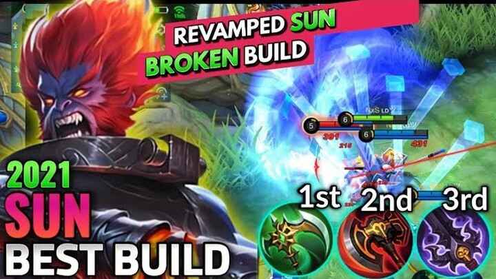 Revamped Sun Best Build 2021 | Top 1 Global Sun Build | Sun Tutorial and Gameplay - MLBB