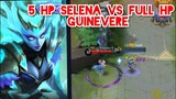 Top 1 Global Selena with 5 HP Almost died but managed to Execute Enemy