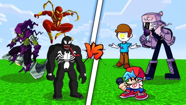 Spiderverse Week vs Friday Night Funkin` | Minecraft | ( EPIC BATTLE )