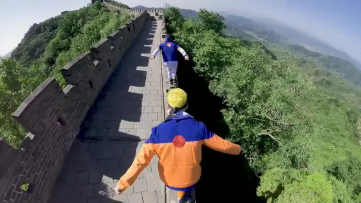 【Parkour】Parkour on the Great Wall while cos Naruto