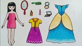 Menggambar Paper Dolls Dress Up || Menggambar baju dan peralatan mike up