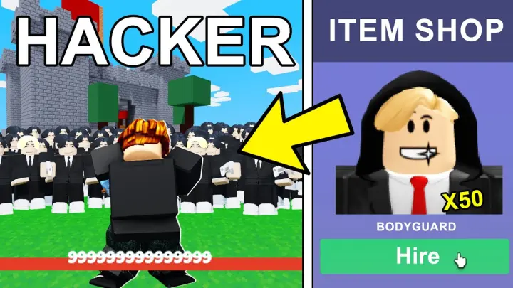 I Hired 50 BODYGUARDS to TROLL HACKER in Roblox Bedwars!