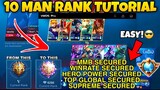 10 Man Rank | MMR MVP / Full Tutorial Top Global Tricks