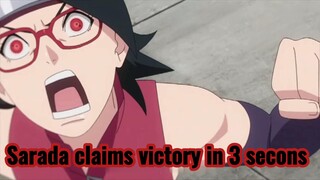 Sarada claims victory in 3 secons