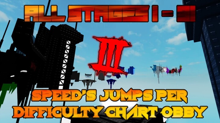 Speed's Jumps Per Difficulty Chart Obby 3 [All Stages 1 - 91] (ROBLOX Obby)