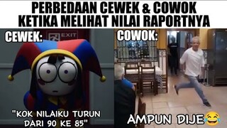 Cowok Ketika Melihat Nilai Raportnya...