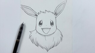 Pokémon sketch | how to draw Eevee ( Pokémon ) step-by-step