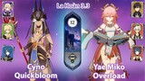 Cyno QuickBloom & Yae Miko Overload | La Hoàn Thâm Cảnh Tầng 12 | Genshin Impact 3.3