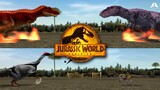 Dinosaur King 恐竜キング T-Rex Therizinosaurus VS Giganotosaurus Dilophosaurus Jurassic World Dominion