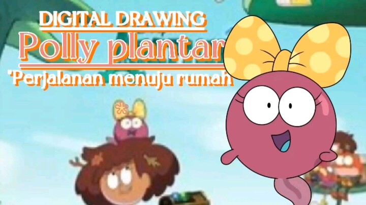 "Perjalanan menuju rumah". (Polly plantar digital drawing).
